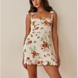 Reformation “ Christine”  Floral Mini Dress - Color: Maureen